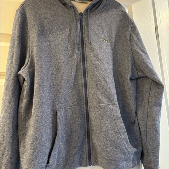 Lacoste heather blue lightweight zipped hoodie - Picture 2 of 5